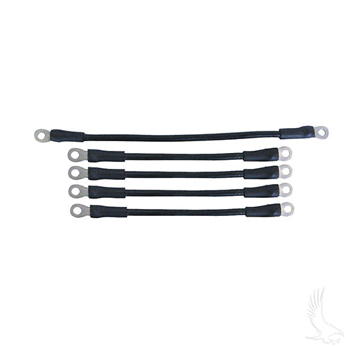 Golf Cart Battery Cable SET Includes (1) 12" (4) 7" 4 gauge EZGO M