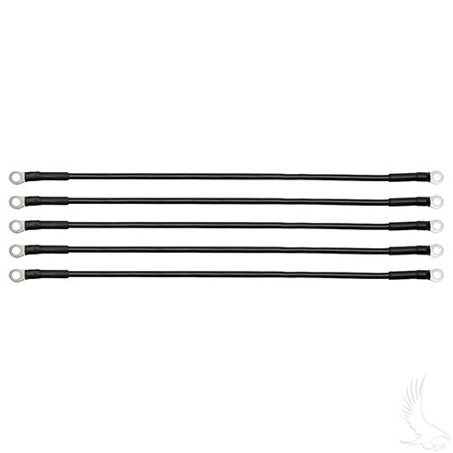 Golf Cart Battery Cable - PACK OF 5 - 18" 6 Gauge Black