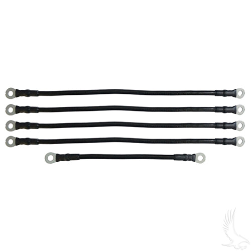 Golf Cart Battery Cable SET - Includes (1) 7" (4) 14" 6 gauge - EZGO TXT 48V