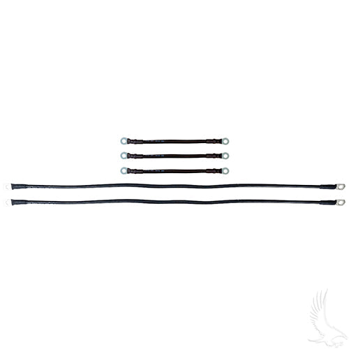 Golf Cart Battery Cable SET - Includes (3) 9" (2) 26" 6 gauge - Yamaha Drive w/ 8V Batteries