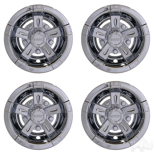 RHOX Golf Cart Wheel Cover - SET OF 4 - 8" Vegas Chrome