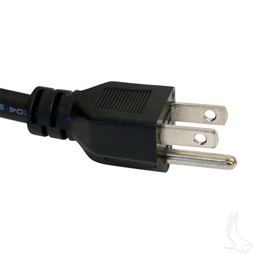 Golf Cart AC Cord - 3 prong plug - Lester 16500 - 14100 - E-Z-Go PowerWise - PowerWise+ Chargers 94+