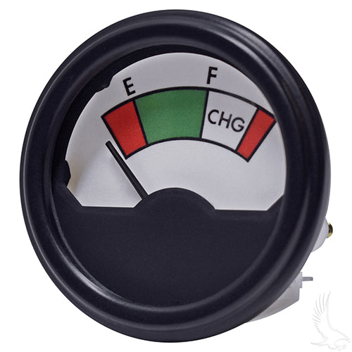 36 Volt Golf Cart Battery Charge Indicator - Round Analog Meter