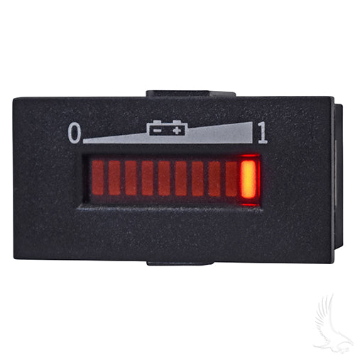 Golf Cart Charge Meter - 48V Horizontal Digital