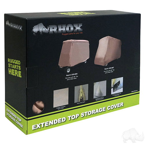 RHOX Golf Cart Storage Cover - Car w/ 80" Top - Nylon