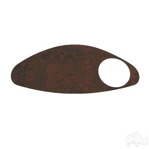 Golf Cart Dash Cover Plate -  Dark Woodgrain -  EZGO RXV Fleet