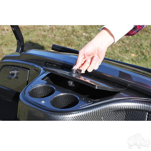 Golf Cart Dash Compartment -  Carbon Fiber -  Yamaha Drive