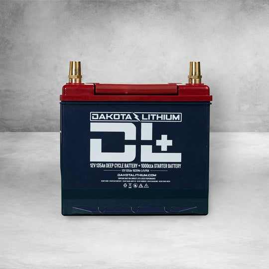 DL+ 12V 135AH LIFEPO4 GOLF CART & 1000CCA AUTOMOTIVE STARTER BATTERY