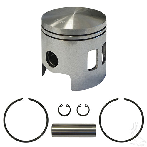 EZGO Golf Cart Piston and Ring Assembly, .25mm Oversized - 2-Cycle Gas 1989-1993 (2 Port Oversized Pistons)