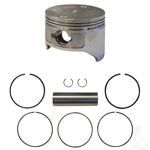 Golf Cart Piston and Ring Set, +.25mm, E-Z-Go 4 Cycle Gas 96-08 Fuji-Robin Only, 350cc, Not for Kawasaki