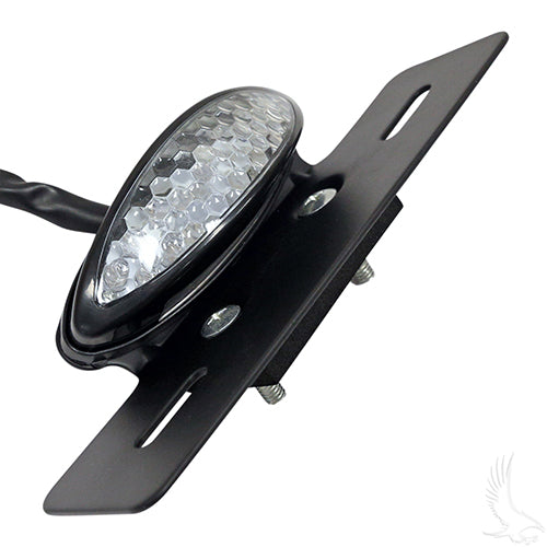 Golf Cart License Plate Holder w/ LED Tag Running and Brake Light