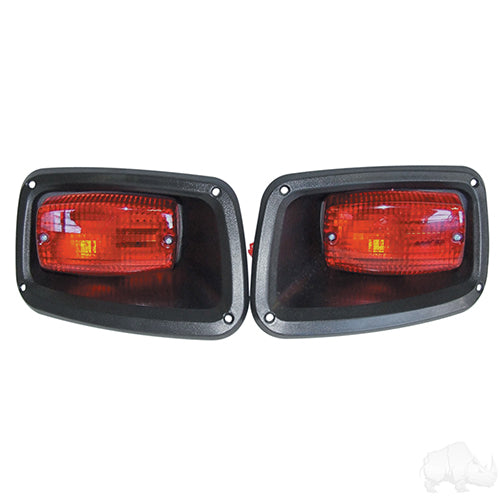 EZGO TXT Golf Cart Taillights with Bezels 1996-2013