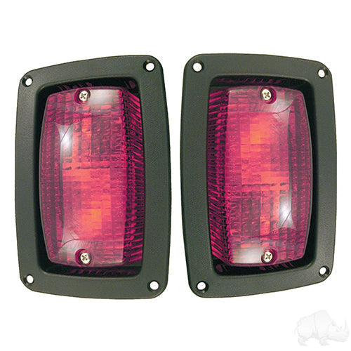 Golf Cart LED Taillights with Bezels - Club Car DS - Yamaha