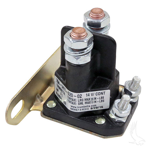 EZGO TXT/Medalist Golf Cart 14 Volt Gas Heavy Duty Solenoid (1994 & Up)
