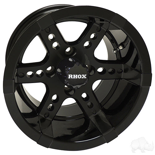 RHOX RX252 -  Black w/ Center Cap -  12x7 ET-25