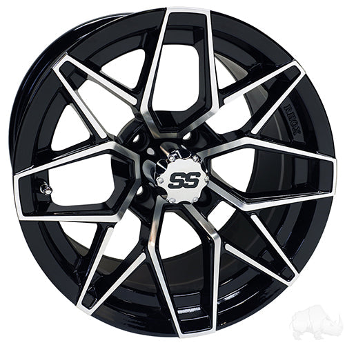 14'' RHOX RX381 Golf Cart Wheel -  14X7 ET-25