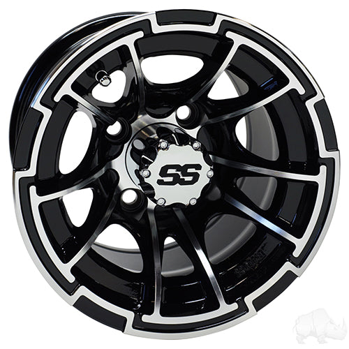 RHOX RX392 -  Golf Cart Wheel 10x7 ET-25