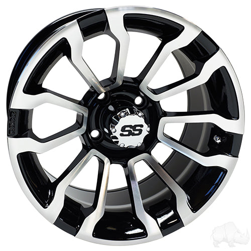 14'' RHOX RX402 Golf Cart Wheel -  14x7 ET-25