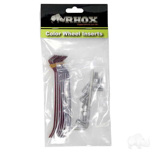 RHOX Color Wheel Insert, Burgundy, Bag of 8 for RX150 Series Wheels