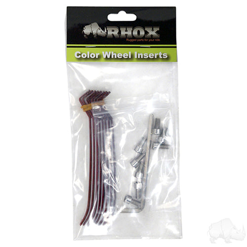 RHOX Color Wheel Insert, Burgundy, Bag of 8 for RX150 Series Wheels