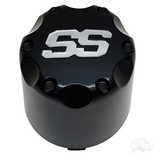 Center Cap -  Matte Black with Silver SS