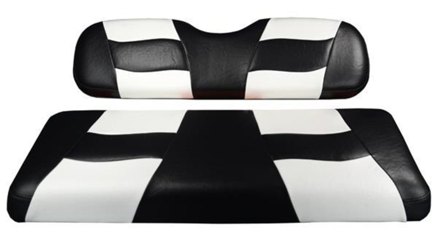 MadJax¬¨√Ü Riptide Black/White Two-Tone E-Z-GO TXT & RXV Front Seat Covers