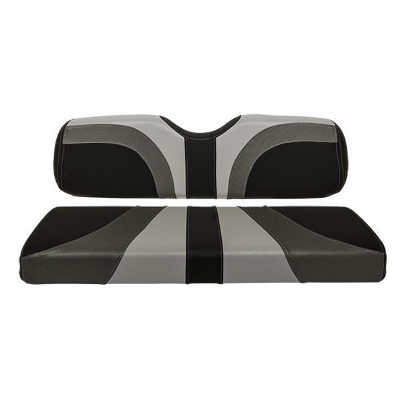 RedDot¬¨√Ü Blade Front Seat Covers for E-Z-GO TXT/T48/RXV "‚Äö√Ñ√∫ Gray / Charcoal Gear / Black Carbon Fiber