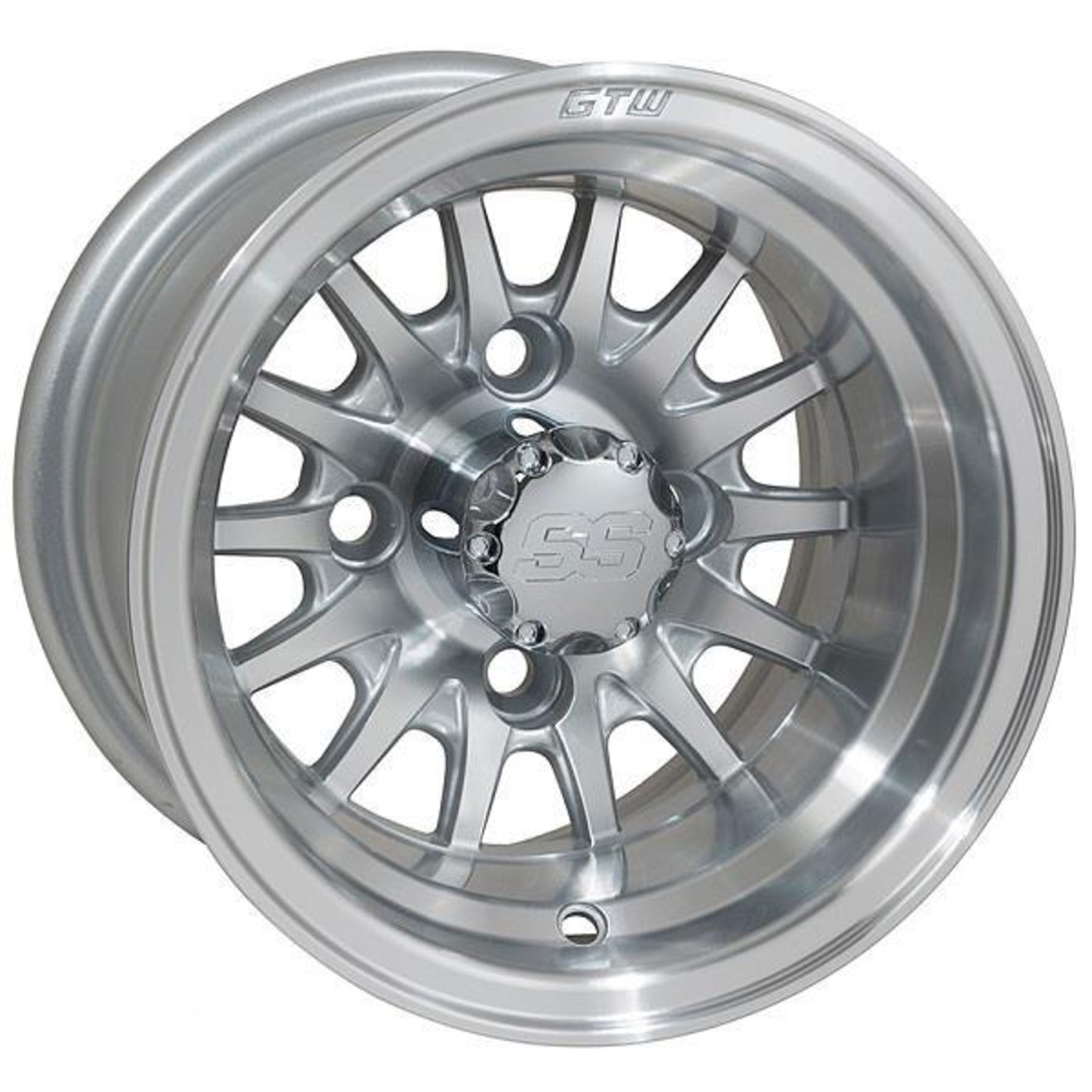 GTW¬¨√Ü Medusa 10" Machined & Silver Wheel (3:4 Offset)