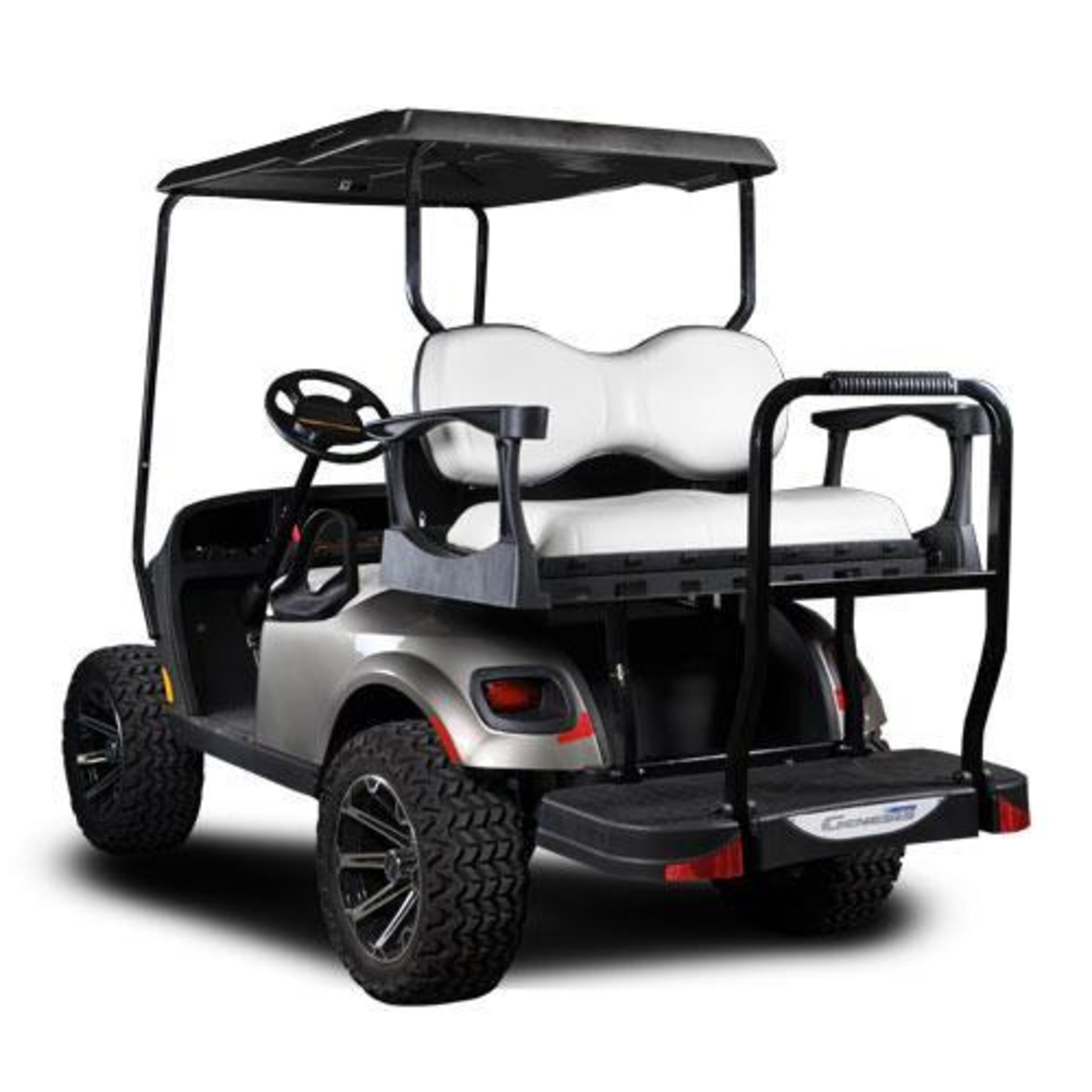 MadJax¬¨√Ü Genesis 300 with Deluxe White Aluminum Rear Flip Seat - E-Z-GO TXT