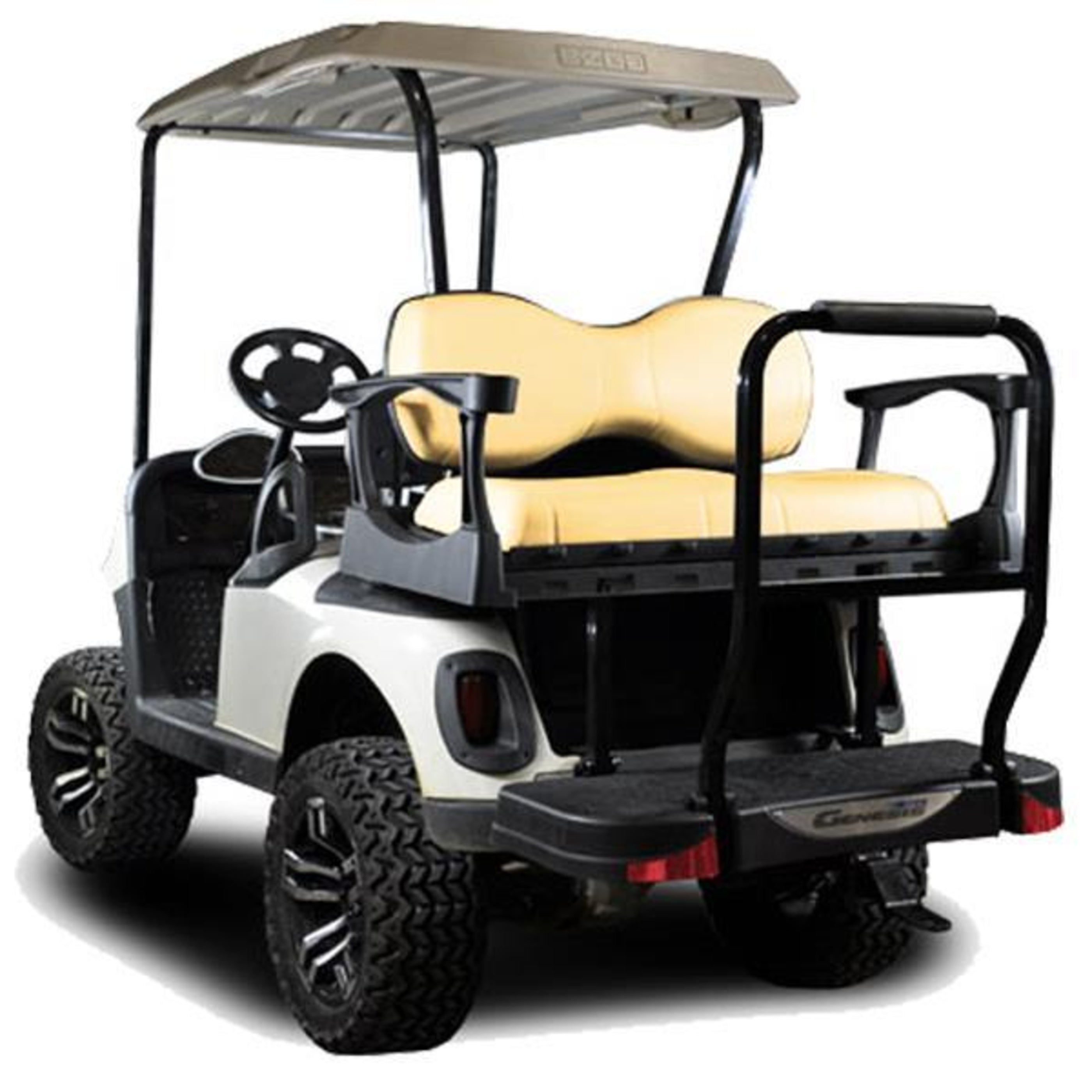 MadJax¬¨√Ü Genesis 300 with Deluxe Sandstone Aluminum Rear Flip Seat - E-Z-GO RXV