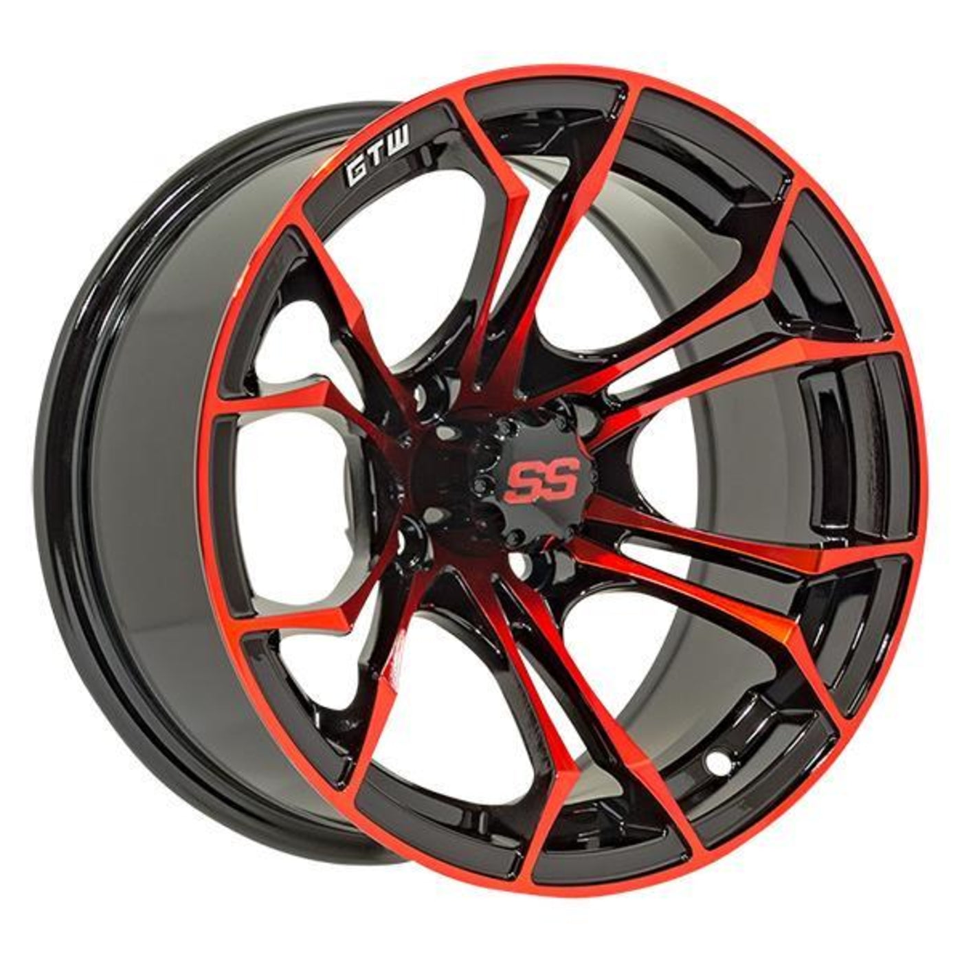 12" GTW¬¨√Ü Spyder Wheel "‚Äö√Ñ√∫ Black with Red Accents