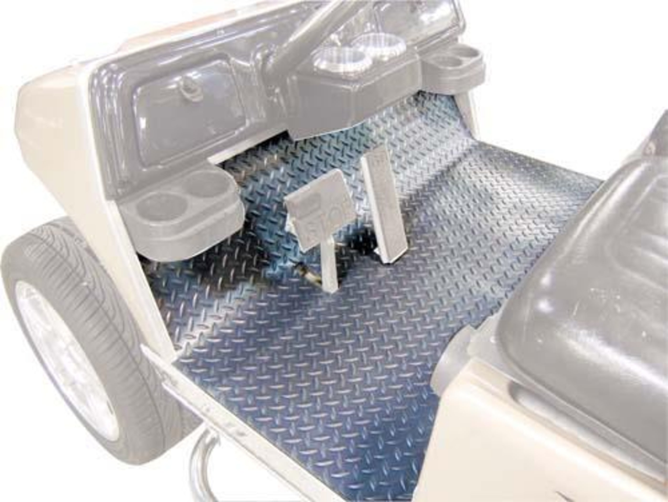 Club Car Precedent Grey DiamondPlate Floor Mat (Years 2004Up) Golf