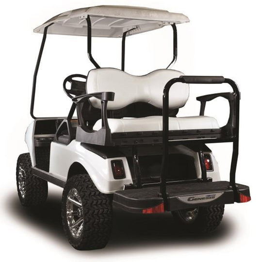 MadJax Genesis 250 with Deluxe White Steel Rear Flip Seat  Club Car DS