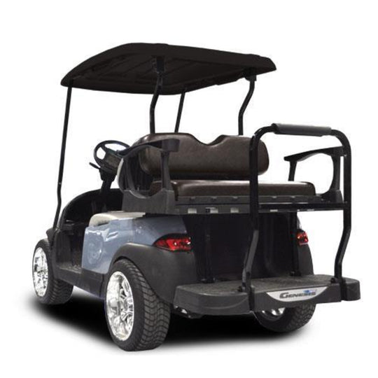 MadJax Genesis 300 with Standard Black Aluminum Rear Flip Seat - Club Car Precedent 2004-Up