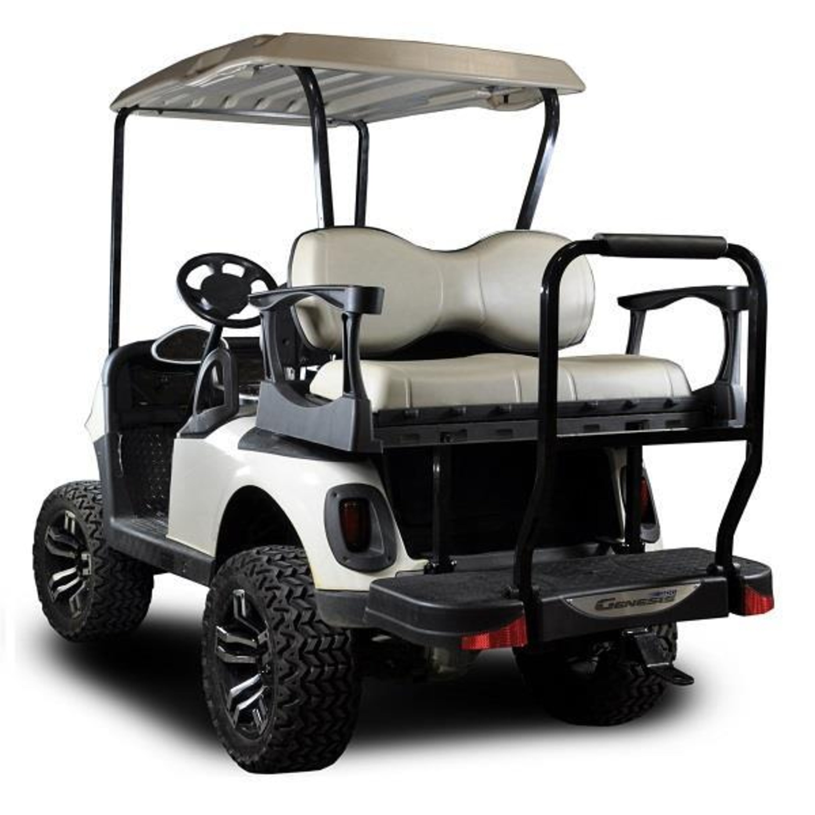 MadJax¬¨√Ü Genesis 300 with Deluxe Oyster Aluminum Rear Flip Seat - E-Z-GO RXV