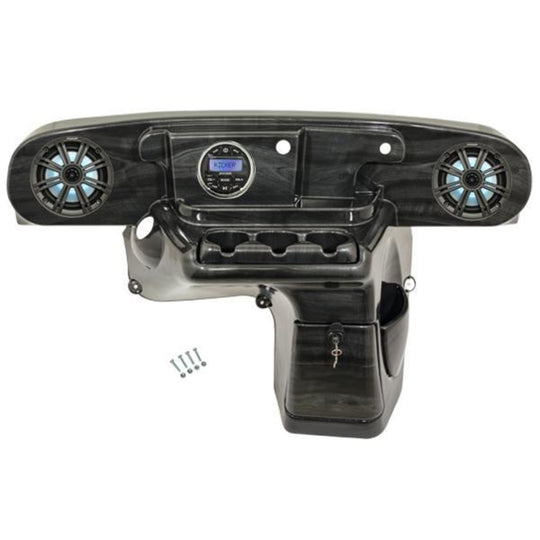 INNOVA E-Z-GO Dash and Audio Kit Powered by Kicker - Greywood Finish (Years 2014-Up)