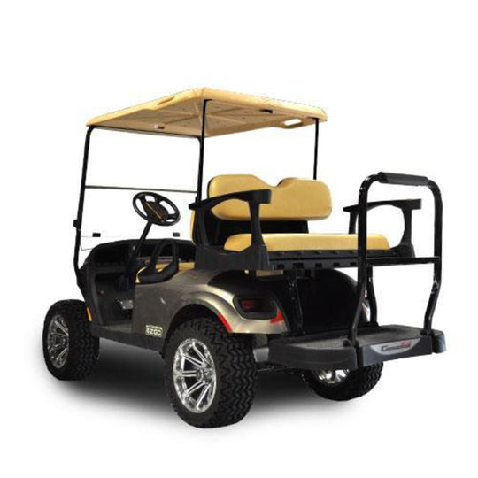 MadJax Genesis 250 with Standard Tan Steel Rear Flip Seat - EZGO TXT