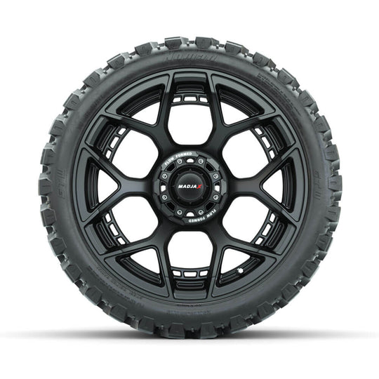 Set of (4) 15" Inch MadJax Flow Form Evolution Matte Black Wheels with GTW Nomad Off Road Tires
