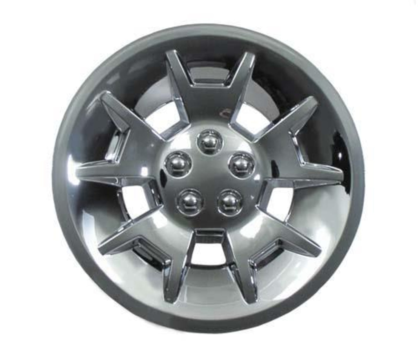 10" Silver Metallic Demon Wheel Cover Golf Cart Geeks