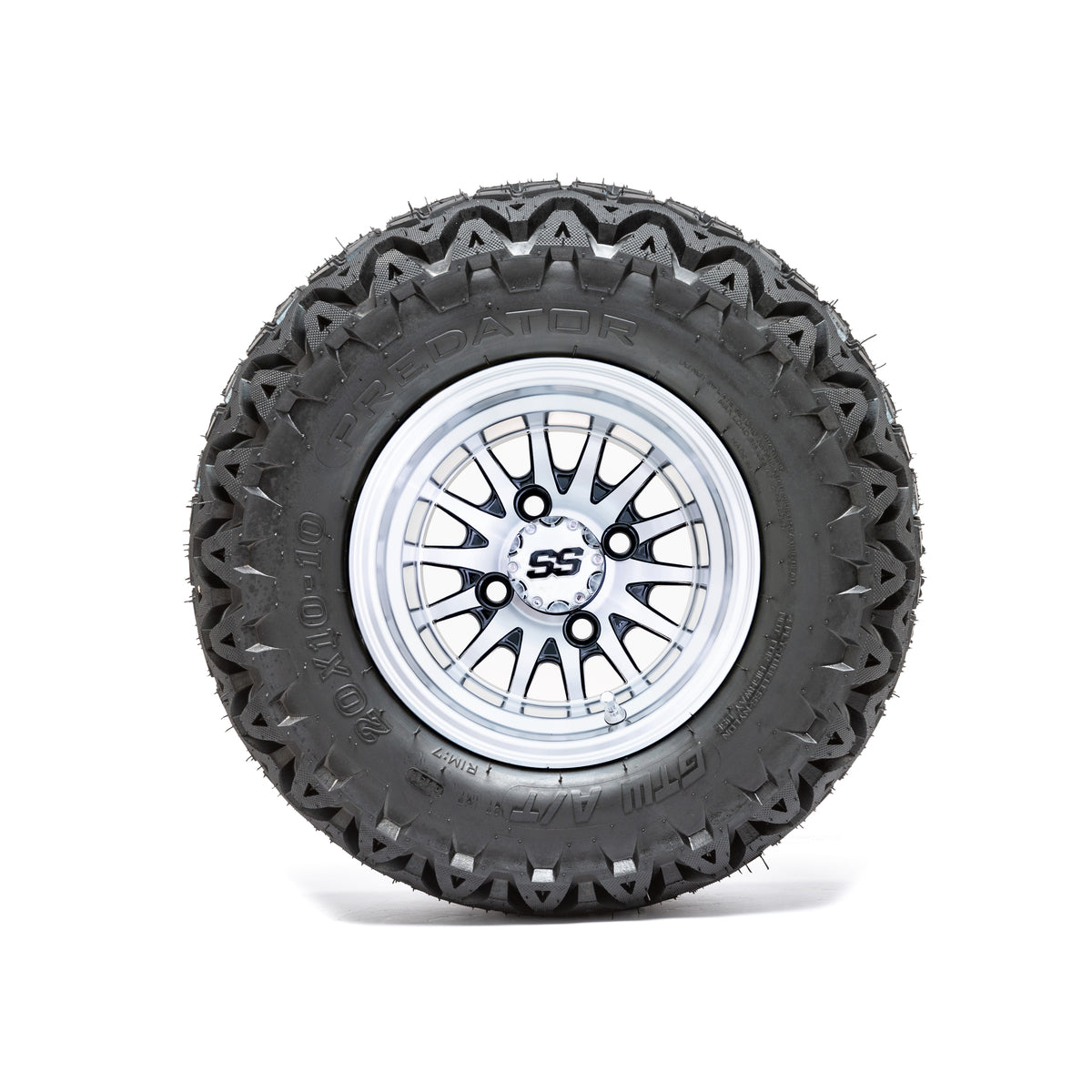 10" GTW Medusa Black and Machined Wheels with 20" Predator A/T Tires "‚Äö√Ñ√∫ Set of 4